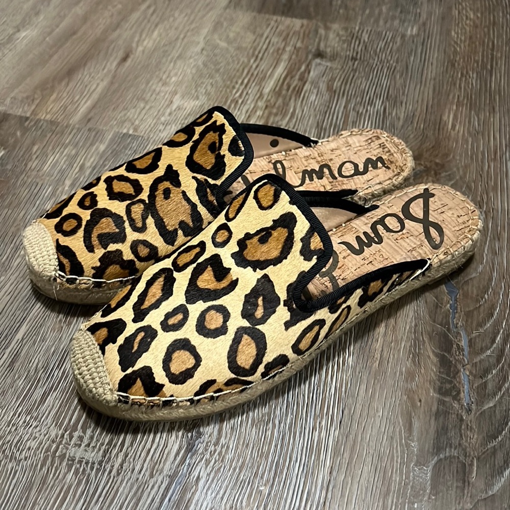Sam Edelman Leopard Espadrille Slides